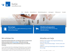 Tablet Screenshot of hatje-sicherheitstechnik.de